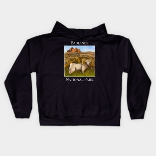 Badlands National Park with Bighorn Sheep Kids Hoodie